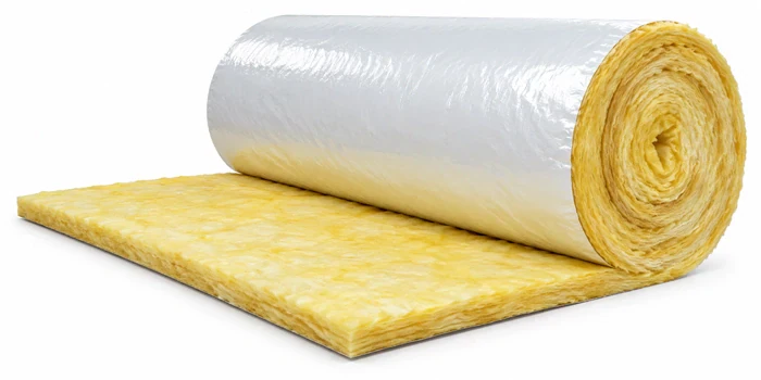 Factorylite white foil faced glasswool roof insulation roll
