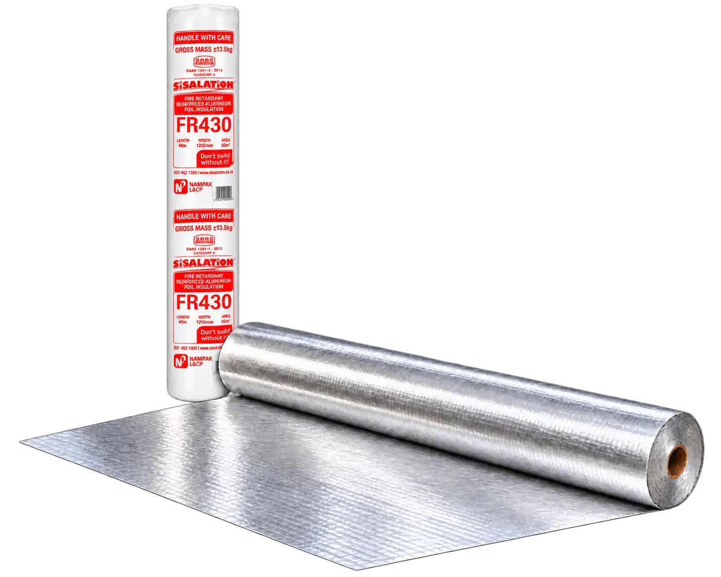 Sisalation FR430 insulation rolls with open reflective foil